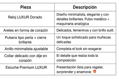 SET LUXUR “Brilla Porque lo Mereces”