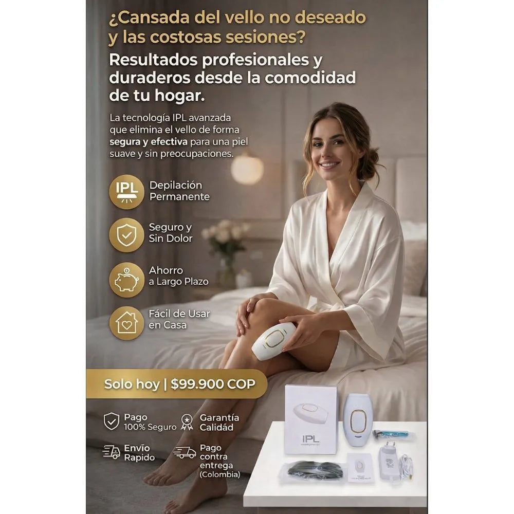 Despídete del vello y enamórate de tu piel con la DEPILADORA LÁSER IPL