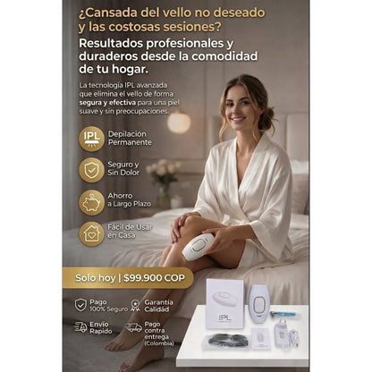 Despídete del vello y enamórate de tu piel con la DEPILADORA LÁSER IPL