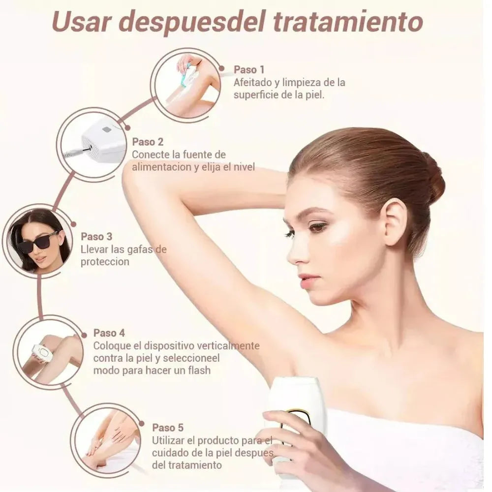 Despídete del vello y enamórate de tu piel con la DEPILADORA LÁSER IPL