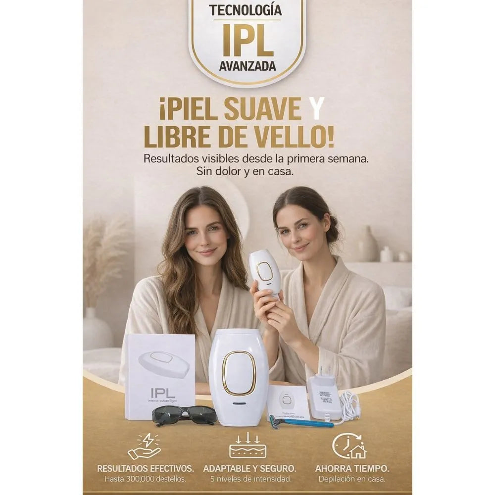 Despídete del vello y enamórate de tu piel con la DEPILADORA LÁSER IPL